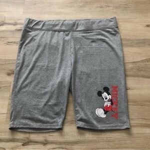 Disney Heather Gray Mickey Mouse Lounge Shorts